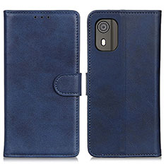 Funda de Cuero Cartera con Soporte Carcasa A07D para Nokia C02 Azul