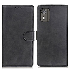 Funda de Cuero Cartera con Soporte Carcasa A07D para Nokia C02 Negro