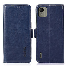 Funda de Cuero Cartera con Soporte Carcasa A07D para Nokia C110 Azul