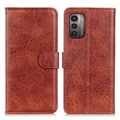 Funda de Cuero Cartera con Soporte Carcasa A07D para Nokia G11 Marron