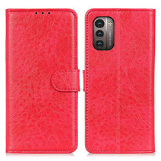 Funda de Cuero Cartera con Soporte Carcasa A07D para Nokia G11 Rojo