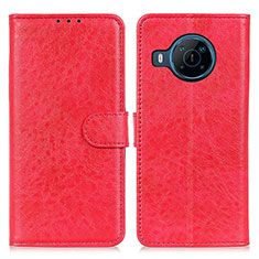 Funda de Cuero Cartera con Soporte Carcasa A07D para Nokia X100 5G Rojo