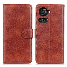 Funda de Cuero Cartera con Soporte Carcasa A07D para OnePlus 10R 5G Marron