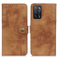 Funda de Cuero Cartera con Soporte Carcasa A07D para Oppo A53s 5G Marron