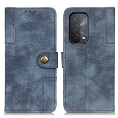 Funda de Cuero Cartera con Soporte Carcasa A07D para Oppo A54 5G Azul