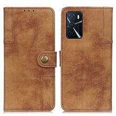 Funda de Cuero Cartera con Soporte Carcasa A07D para Oppo A54s Marron