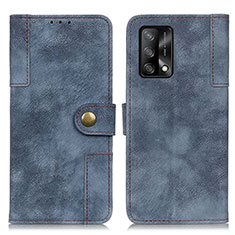 Funda de Cuero Cartera con Soporte Carcasa A07D para Oppo A95 4G Azul