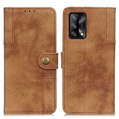 Funda de Cuero Cartera con Soporte Carcasa A07D para Oppo F19 Marron