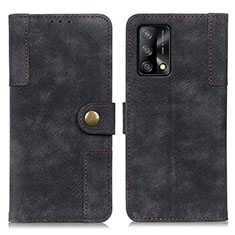 Funda de Cuero Cartera con Soporte Carcasa A07D para Oppo F19 Negro