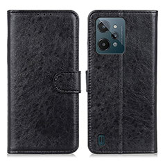 Funda de Cuero Cartera con Soporte Carcasa A07D para Realme C31 Negro