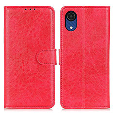 Funda de Cuero Cartera con Soporte Carcasa A07D para Samsung Galaxy A03 Core Rojo