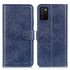 Funda de Cuero Cartera con Soporte Carcasa A07D para Samsung Galaxy A03s Azul