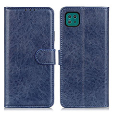 Funda de Cuero Cartera con Soporte Carcasa A07D para Samsung Galaxy A22 5G Azul