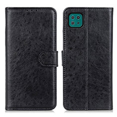 Funda de Cuero Cartera con Soporte Carcasa A07D para Samsung Galaxy A22 5G Negro