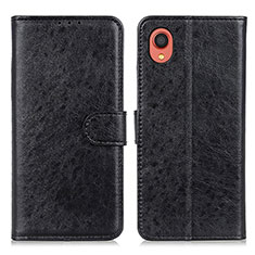 Funda de Cuero Cartera con Soporte Carcasa A07D para Samsung Galaxy A22 5G SC-56B Negro