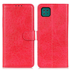 Funda de Cuero Cartera con Soporte Carcasa A07D para Samsung Galaxy A22s 5G Rojo