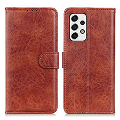 Funda de Cuero Cartera con Soporte Carcasa A07D para Samsung Galaxy A53 5G Marron