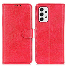 Funda de Cuero Cartera con Soporte Carcasa A07D para Samsung Galaxy A53 5G Rojo