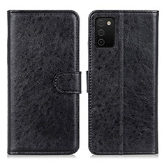 Funda de Cuero Cartera con Soporte Carcasa A07D para Samsung Galaxy F02S SM-E025F Negro