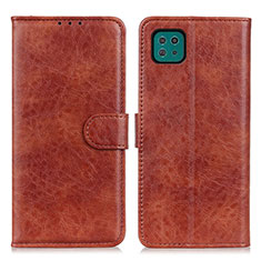 Funda de Cuero Cartera con Soporte Carcasa A07D para Samsung Galaxy F42 5G Marron