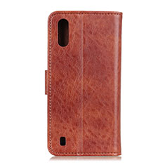 Funda de Cuero Cartera con Soporte Carcasa A07D para Samsung Galaxy M01 Marron