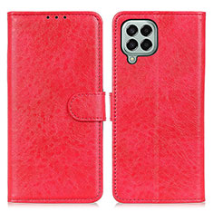 Funda de Cuero Cartera con Soporte Carcasa A07D para Samsung Galaxy M33 5G Rojo