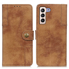 Funda de Cuero Cartera con Soporte Carcasa A07D para Samsung Galaxy S21 FE 5G Marron