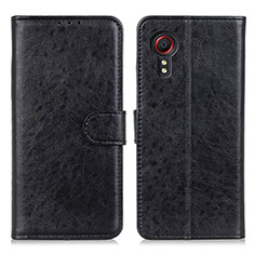 Funda de Cuero Cartera con Soporte Carcasa A07D para Samsung Galaxy XCover 5 SM-G525F Negro