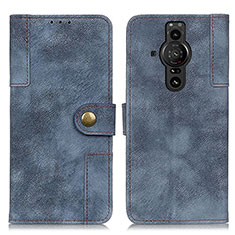 Funda de Cuero Cartera con Soporte Carcasa A07D para Sony Xperia PRO-I Azul