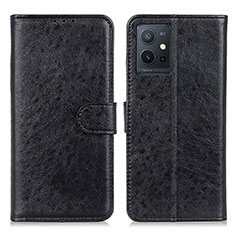 Funda de Cuero Cartera con Soporte Carcasa A07D para Vivo T1 5G India Negro