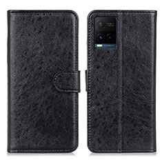 Funda de Cuero Cartera con Soporte Carcasa A07D para Vivo Y32 4G Negro