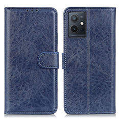 Funda de Cuero Cartera con Soporte Carcasa A07D para Vivo Y52t 5G Azul