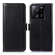 Funda de Cuero Cartera con Soporte Carcasa A07D para Xiaomi Mi 13T Pro 5G Negro