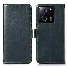 Funda de Cuero Cartera con Soporte Carcasa A07D para Xiaomi Mi 13T Pro 5G Verde