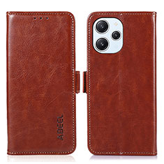 Funda de Cuero Cartera con Soporte Carcasa A07D para Xiaomi Redmi 12 4G Marron