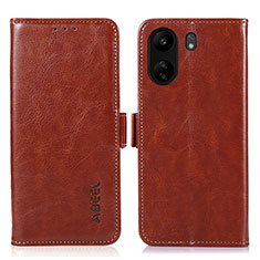 Funda de Cuero Cartera con Soporte Carcasa A07D para Xiaomi Redmi 13C Marron