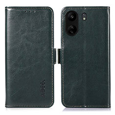 Funda de Cuero Cartera con Soporte Carcasa A07D para Xiaomi Redmi 13C Verde