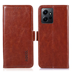 Funda de Cuero Cartera con Soporte Carcasa A07D para Xiaomi Redmi Note 12 4G Marron