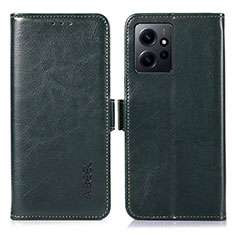 Funda de Cuero Cartera con Soporte Carcasa A07D para Xiaomi Redmi Note 12 4G Verde