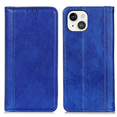 Funda de Cuero Cartera con Soporte Carcasa A08 para Apple iPhone 13 Azul