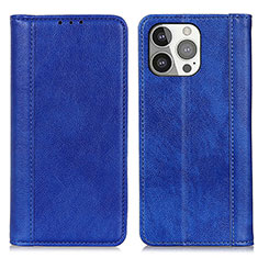 Funda de Cuero Cartera con Soporte Carcasa A08 para Apple iPhone 14 Pro Azul