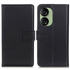 Funda de Cuero Cartera con Soporte Carcasa A08D para Asus ZenFone 10 Negro