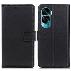 Funda de Cuero Cartera con Soporte Carcasa A08D para Huawei Honor 90 Lite 5G Negro