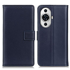 Funda de Cuero Cartera con Soporte Carcasa A08D para Huawei Nova 11 Azul