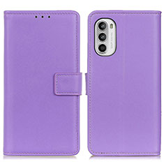 Funda de Cuero Cartera con Soporte Carcasa A08D para Motorola Moto Edge (2022) 5G Morado