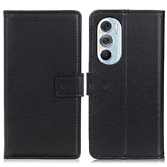 Funda de Cuero Cartera con Soporte Carcasa A08D para Motorola Moto Edge 30 Pro 5G Negro