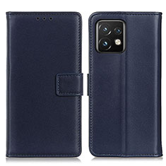 Funda de Cuero Cartera con Soporte Carcasa A08D para Motorola Moto Edge 40 Pro 5G Azul