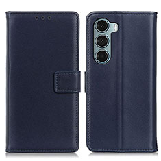 Funda de Cuero Cartera con Soporte Carcasa A08D para Motorola Moto Edge S30 5G Azul