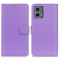 Funda de Cuero Cartera con Soporte Carcasa A08D para Motorola Moto G 5G (2023) Morado