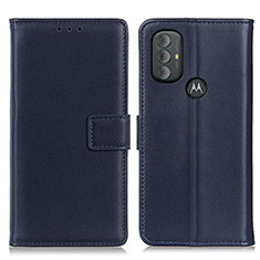 Funda de Cuero Cartera con Soporte Carcasa A08D para Motorola Moto G Play (2023) Azul